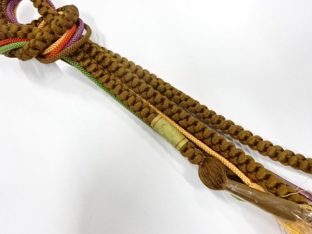未使用品　正絹　手組帯締め